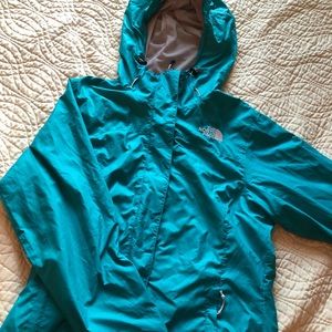Teal windbreaker/rain jacket